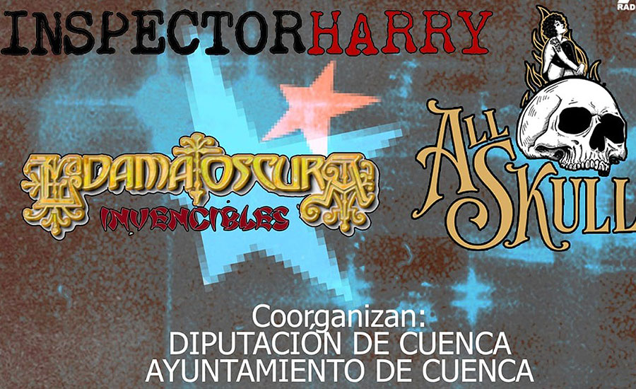 Inspector Harry anuncia un concierto en Cuenca junto a All Skull y La Dama Oscura, en el que presentará su nueva formación y las canciones de su próximo disco