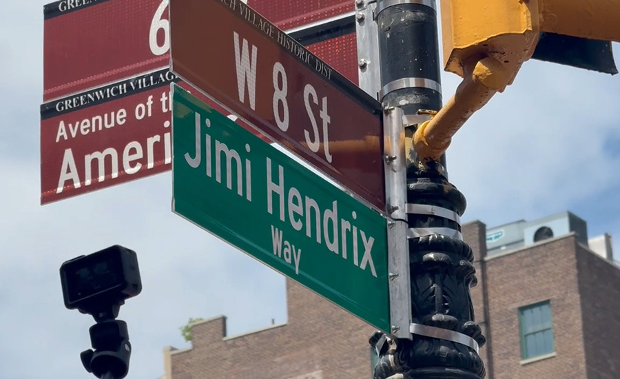 Jimi Hendrix ya cuenta con su propia calle en Nueva York (vídeo)