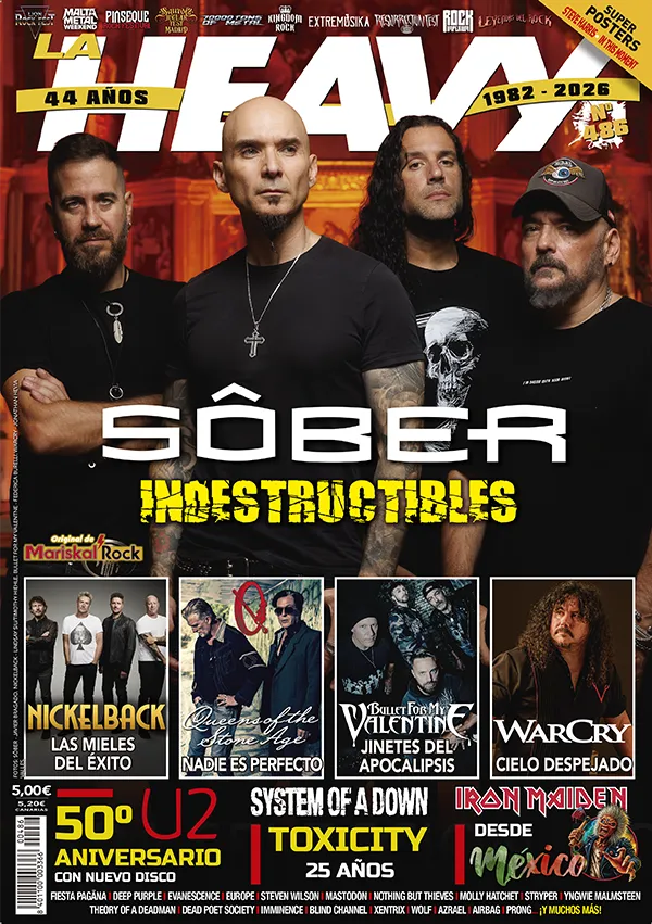 La Heavy 486 ya a la venta en nuestra tienda online con Sôber, Nickelback, Queens of the Stone Age, Warcry y Bullet For My Valentine en portada. ¡Muy pronto en kioscos!