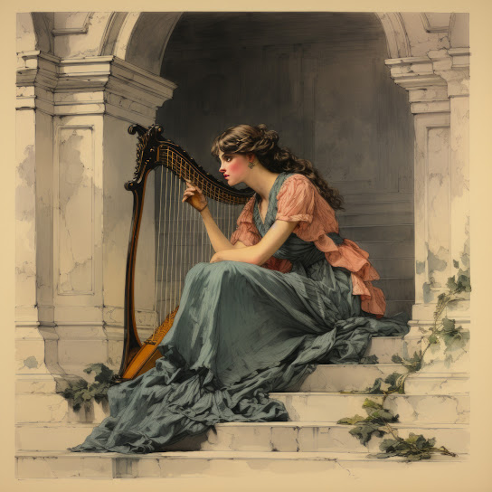 Ambient Harp Bliss for Deep Rest