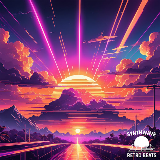Retro 80s Night Drive Neon Synthwave Music