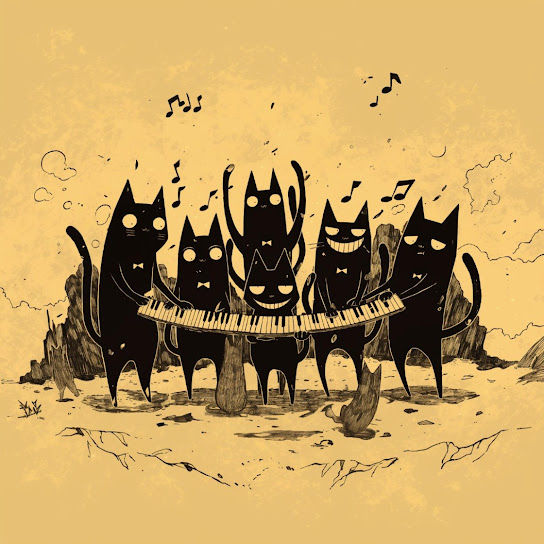 Stray Black Cats Piano & Deep Bass Night